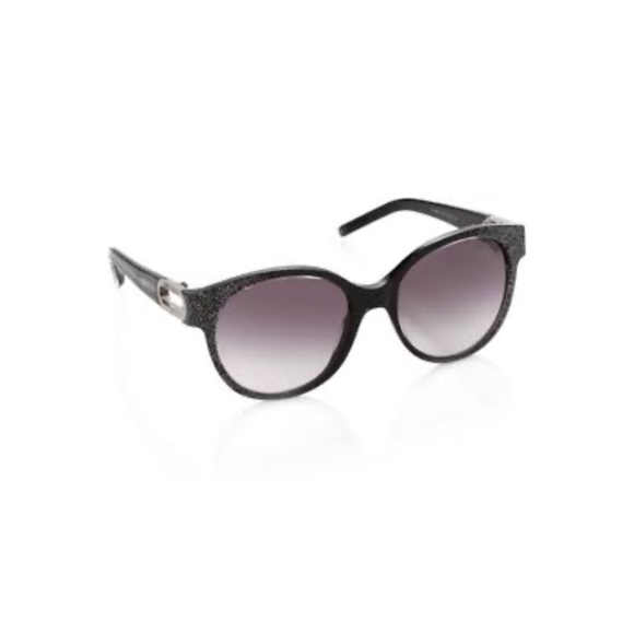jimmy choo black sunglasses allium/s m45jj silver sparkle summer spring beach - Picture 2 of 8